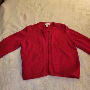 Bright Red Cardigan Sweater  - EUC